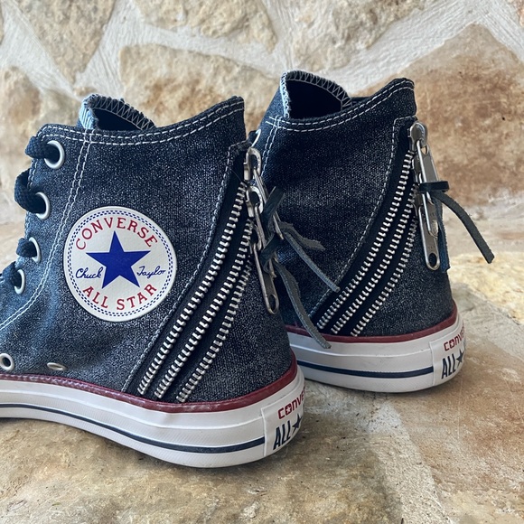 Converse Chuck Taylor All Star High Top Zipper Sneakers Women’s 8 - Picture 13 of 16
